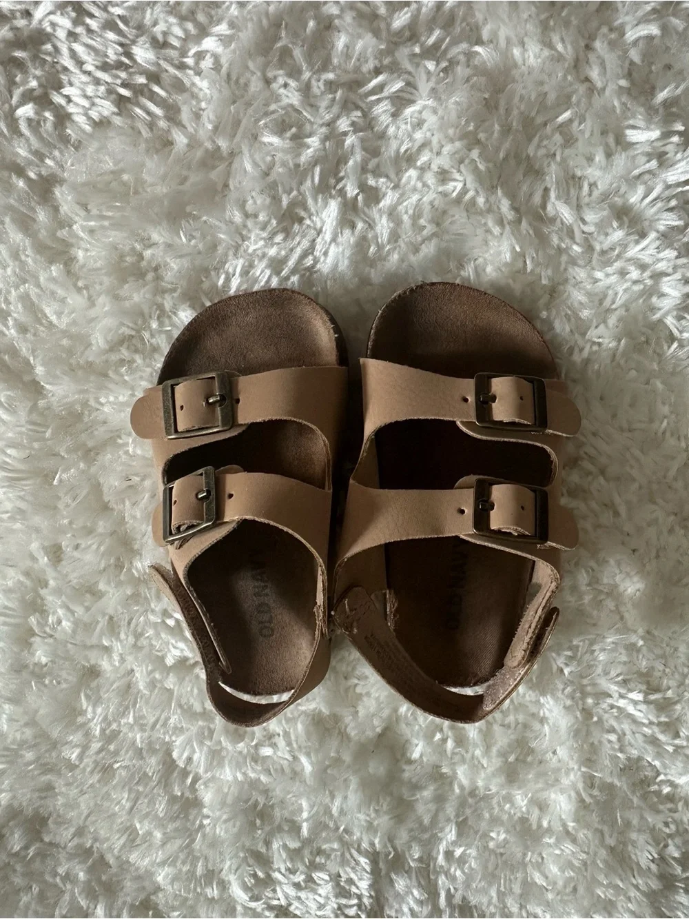 Old Navy Double-Buckle Kids Sandals in Light Brown